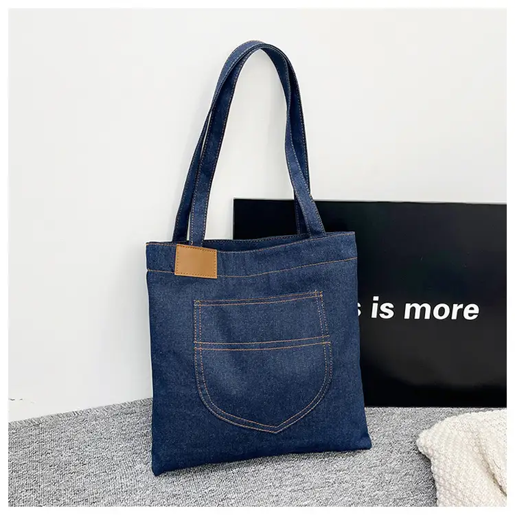 2025 New Denim Shoulder Bag Large Capacity Shopping Bag — feature 19