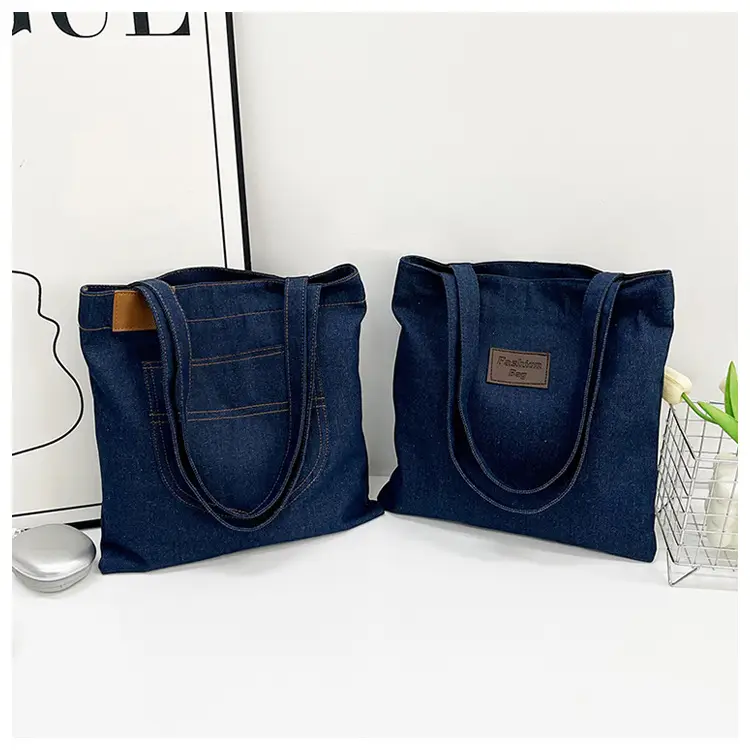 2025 New Denim Shoulder Bag Large Capacity Shopping Bag — feature 22