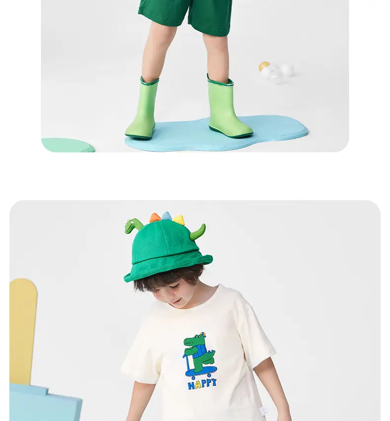Baby Cotton Summer Suit Green Shorts White T-Shirt — feature 15