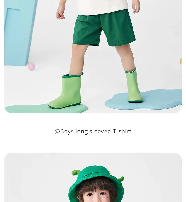 Baby Cotton Summer Suit Green Shorts White T-Shirt — feature 16
