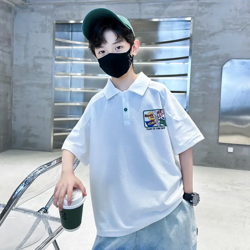 Kids T-Shirt 2026 Summer Polo Style with Car Motifs - Image 5