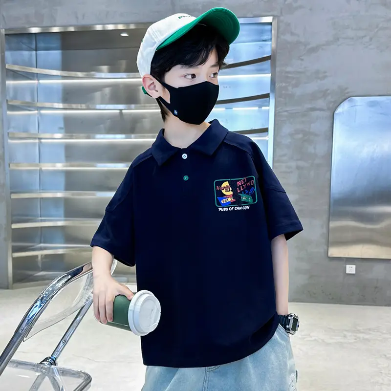 Kids T-Shirt 2026 Summer Polo Style with Car Motifs - Image 6