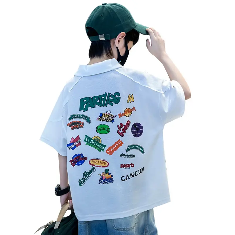 Kids T-Shirt 2026 Summer Polo Style with Car Motifs - Image 7
