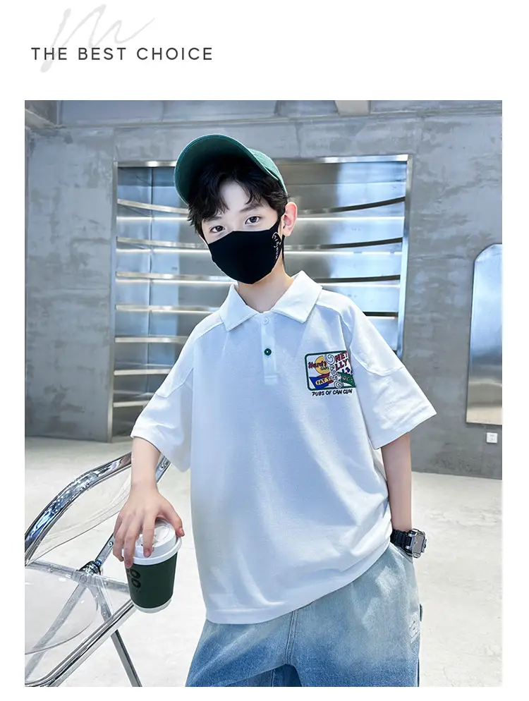 Kids T-Shirt 2026 Summer Polo Style with Car Motifs — feature 14