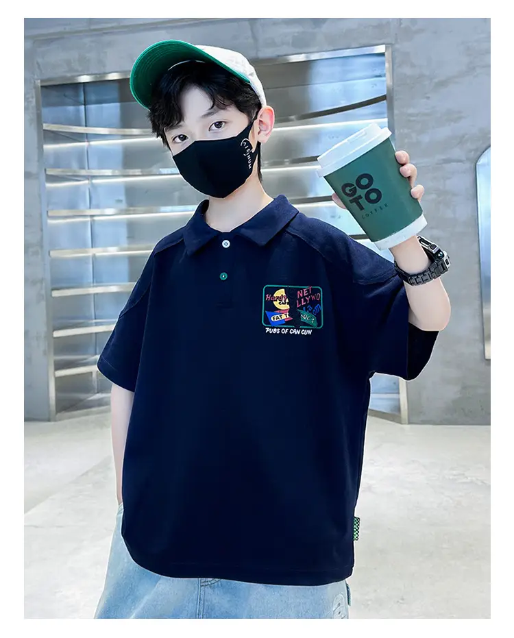Kids T-Shirt 2026 Summer Polo Style with Car Motifs — feature 16