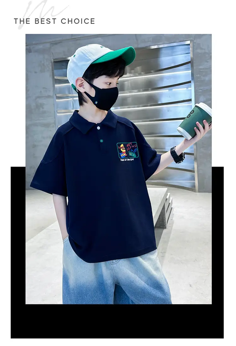 Kids T-Shirt 2026 Summer Polo Style with Car Motifs — feature 18