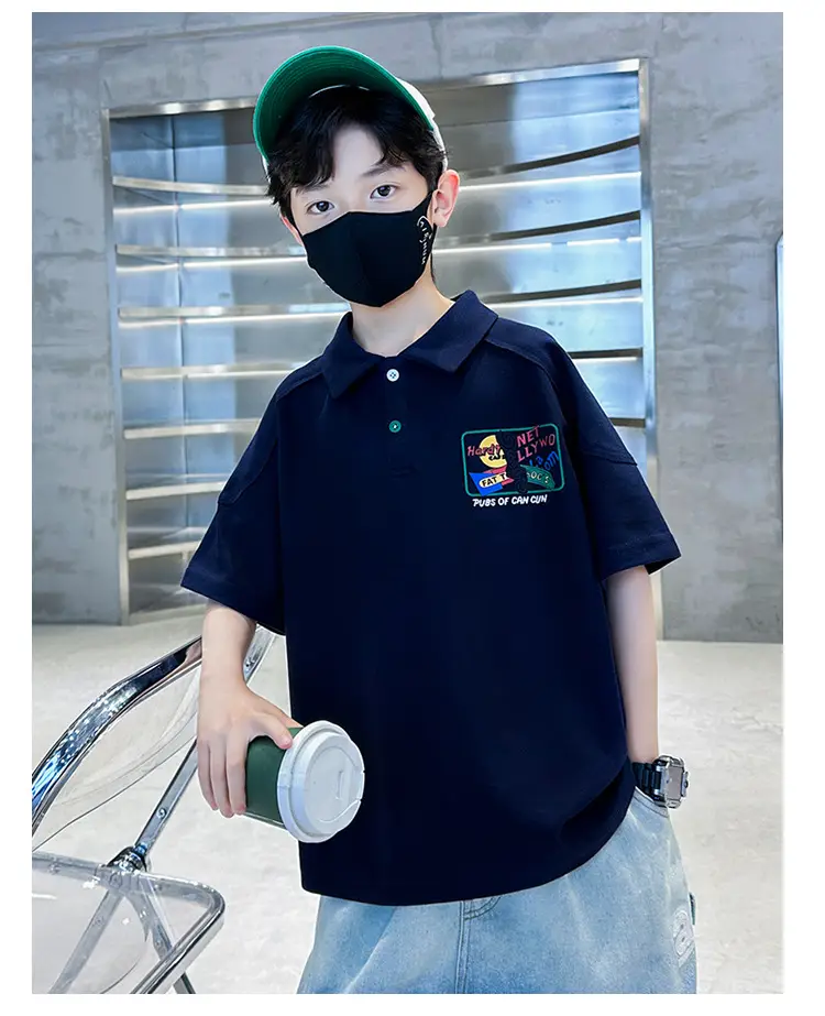 Kids T-Shirt 2026 Summer Polo Style with Car Motifs — feature 19
