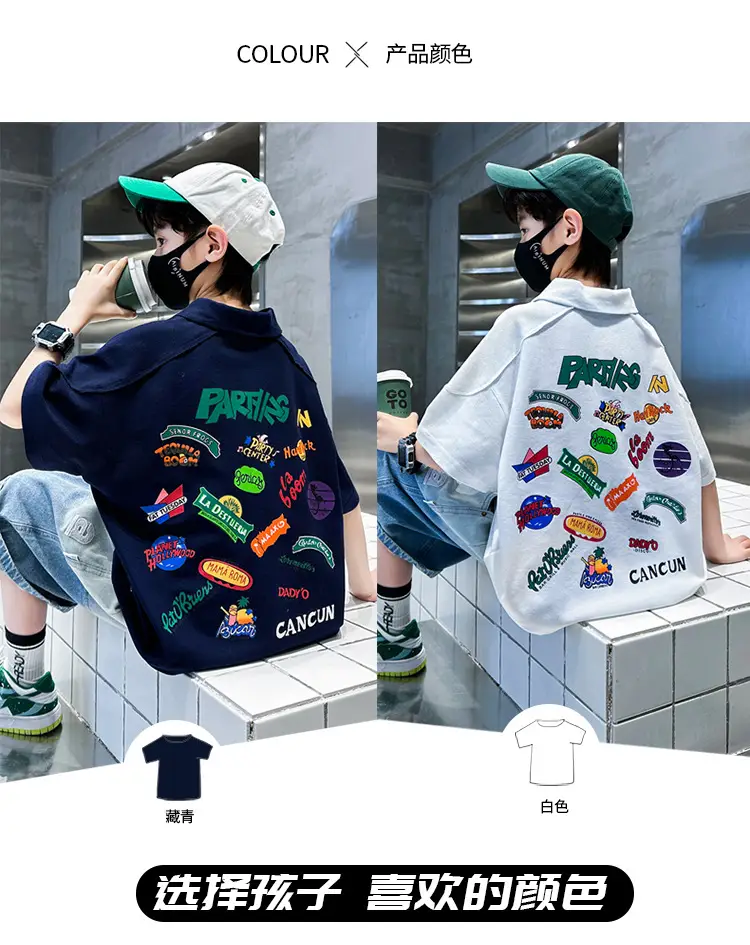 Kids T-Shirt 2026 Summer Polo Style with Car Motifs — feature 4