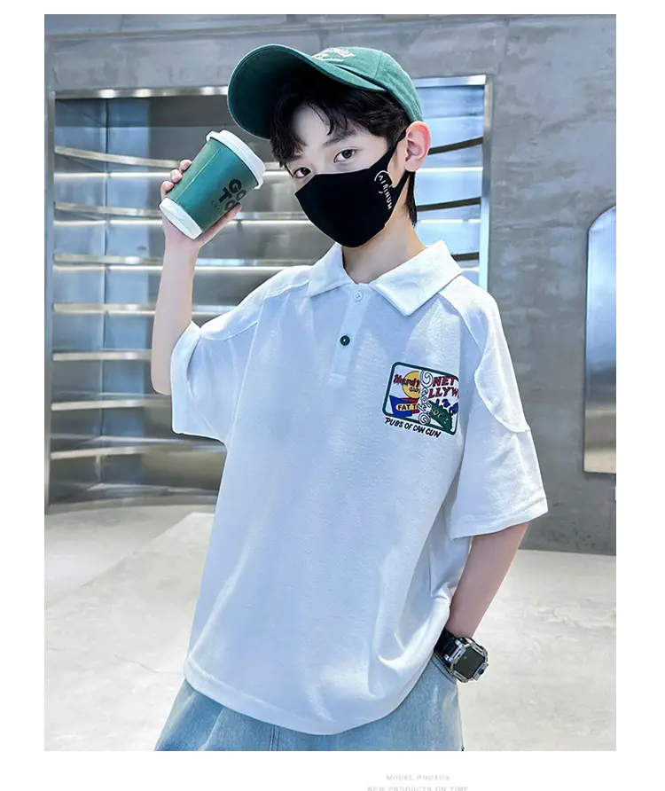 Kids T-Shirt 2026 Summer Polo Style with Car Motifs — feature 8