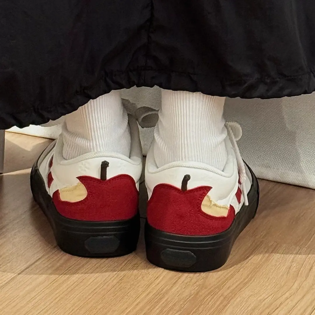 Korean Style Thick Sole Height Increasing White Shoes Women's Bread Shoes Women's Spring and Autumn Wide Leg Pants Shoes All-match Sports Casual Shoes