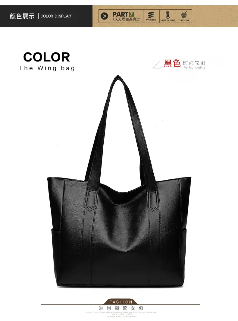 Brown Leather Tote Bag for Women Large Capacity Retro Style — feature 20