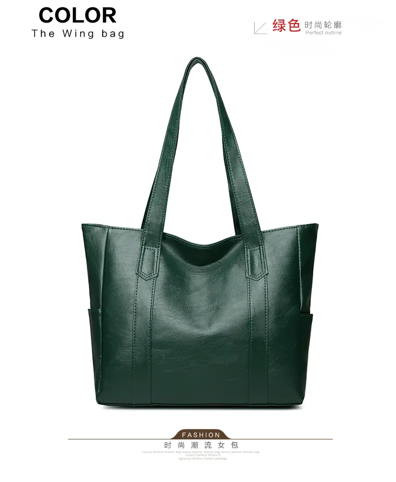 Brown Leather Tote Bag for Women Large Capacity Retro Style — feature 24
