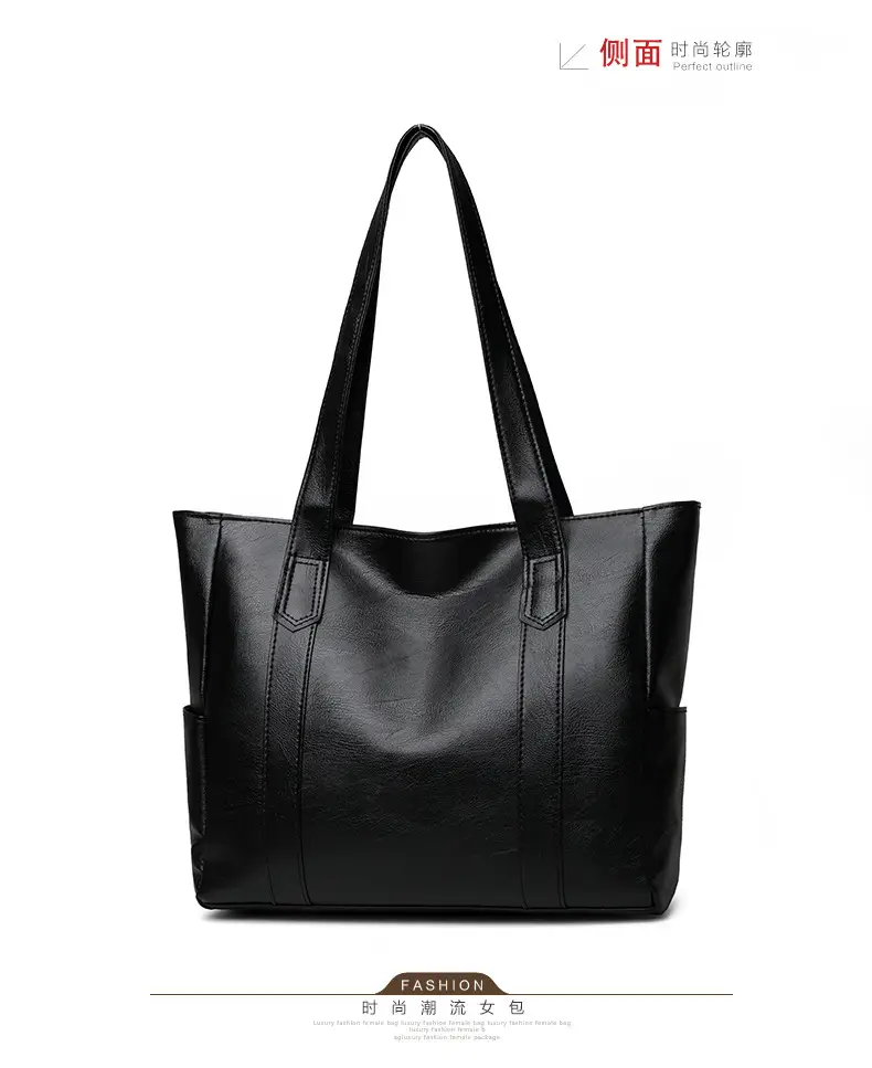 Brown Leather Tote Bag for Women Large Capacity Retro Style — feature 27