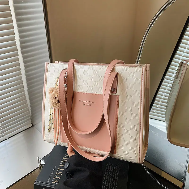 Women Pink Beige Textured Shoulder Bag 2025