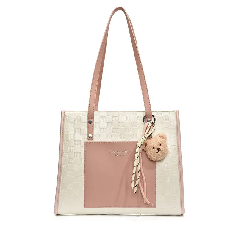 Women Pink Beige Textured Shoulder Bag 2025