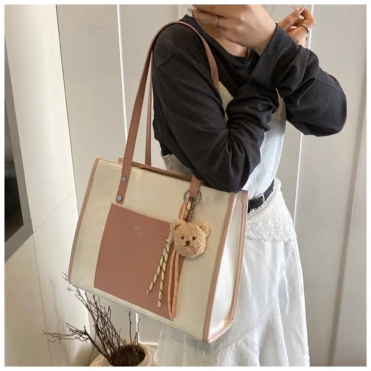 Women Pink Beige Textured Shoulder Bag 2025 — feature 25