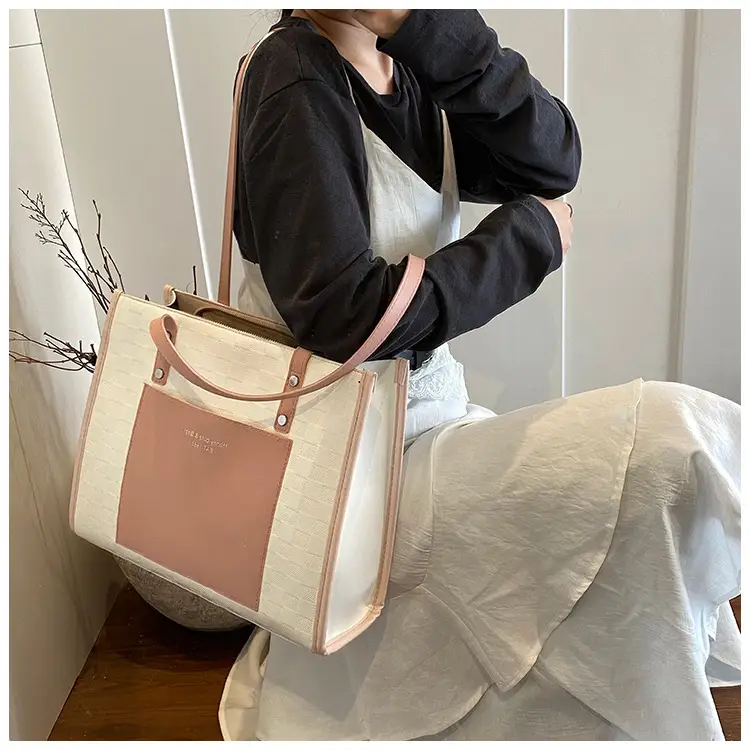 Women Pink Beige Textured Shoulder Bag 2025 — feature 30