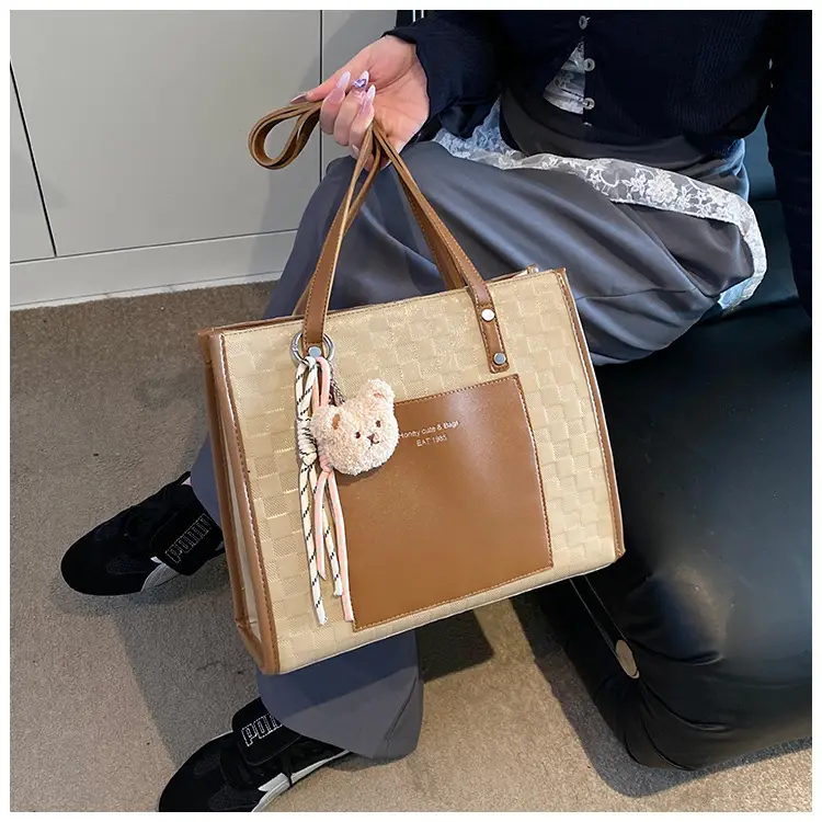 Women Pink Beige Textured Shoulder Bag 2025 — feature 35