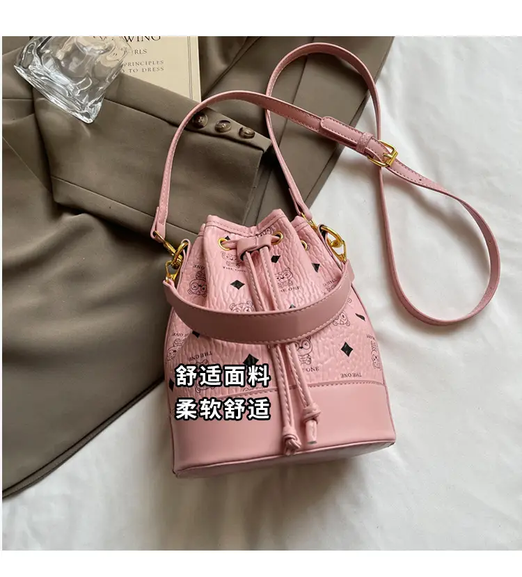 2026 New Niche Drawstring Bucket Bag with Printed Design — feature 15