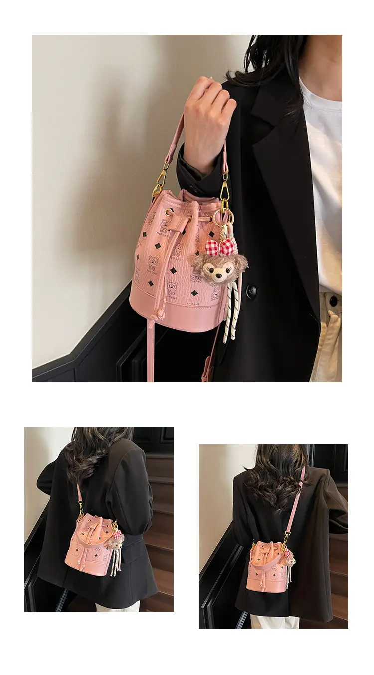 2026 New Niche Drawstring Bucket Bag with Printed Design — feature 6
