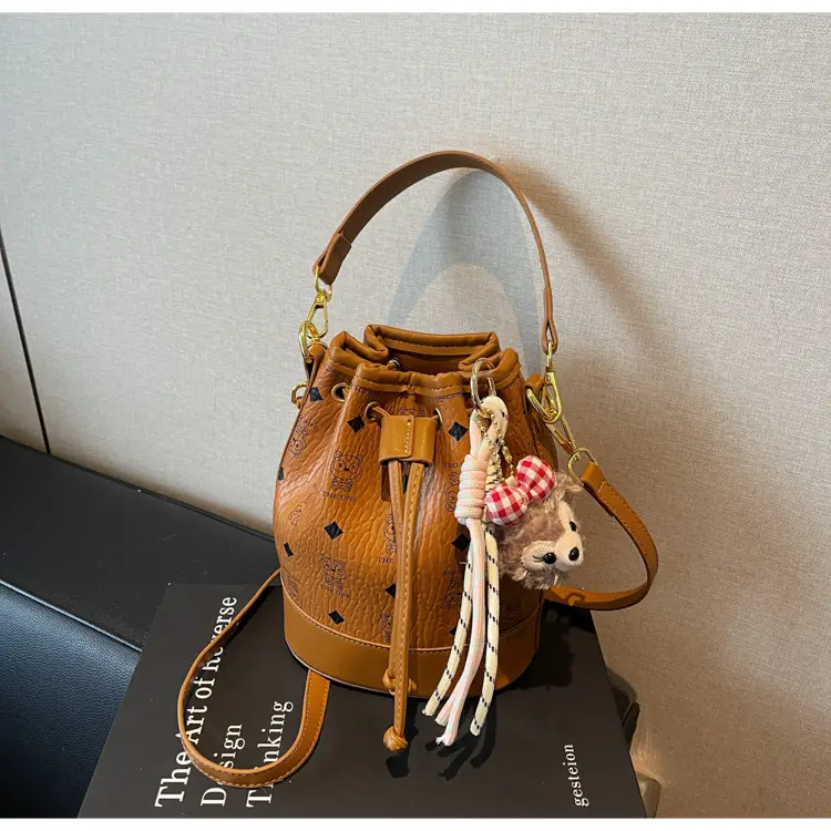 2026 New Niche Drawstring Bucket Bag with Printed Design — feature 7