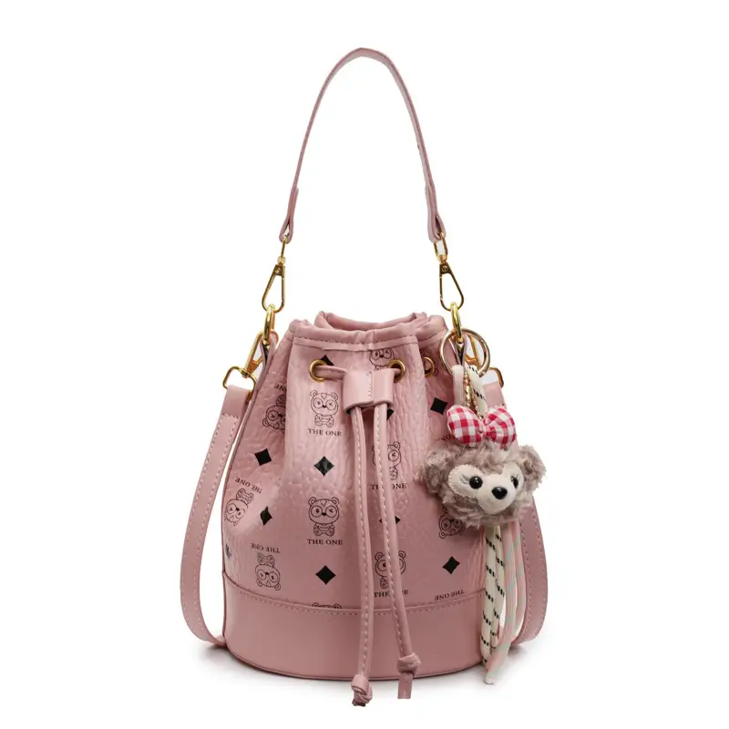 2026 New Niche Drawstring Bucket Bag with Printed Design - Image 2