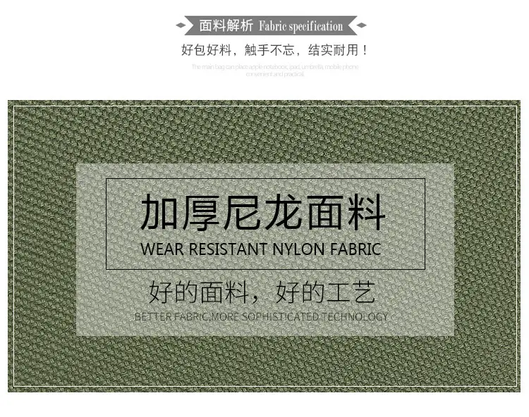 Waterproof Multi-Pocket Business Shoulder Bag Green — feature 5