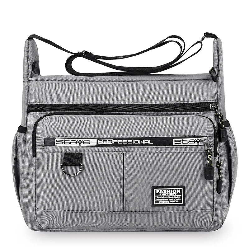 Waterproof Multi-Pocket Business Shoulder Bag Green - Image 2