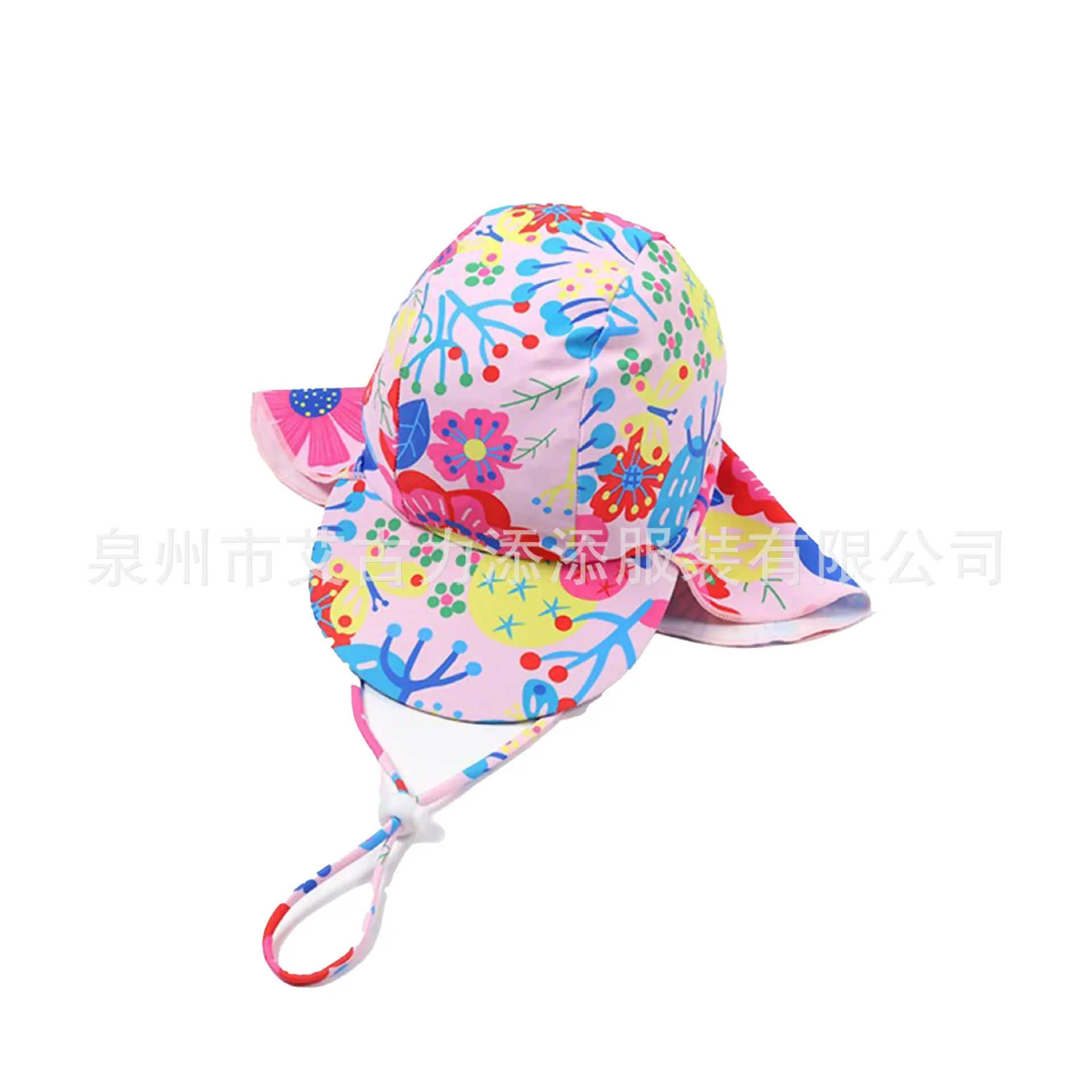 Pink Baby Sun Hat with Neck Strap for Boys Girls - Image 24
