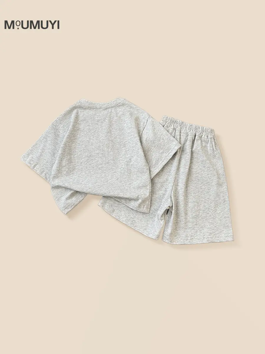 Boys Cotton Shorts Grey 2025 Summer - Image 3