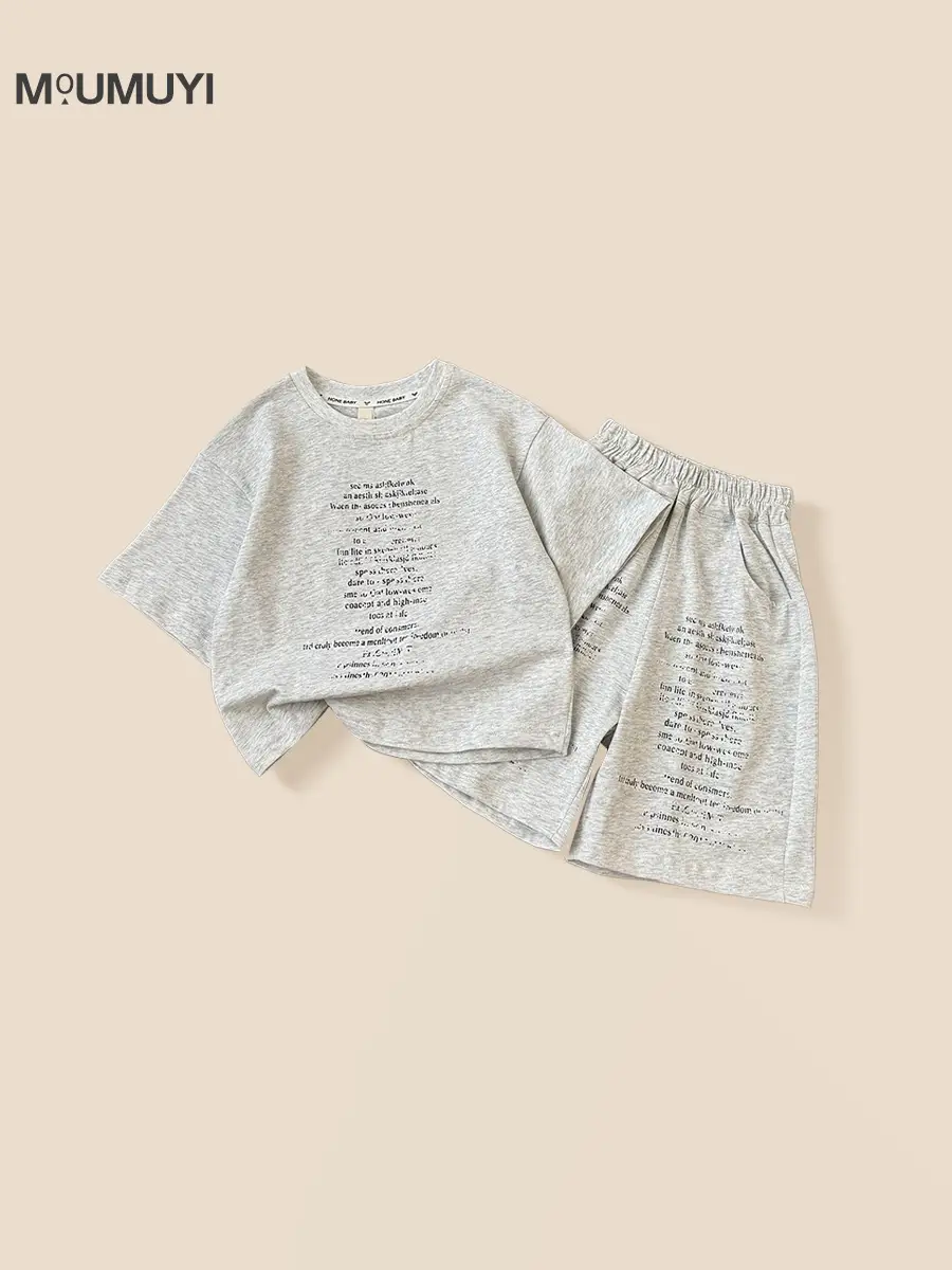 Boys Cotton Shorts Grey 2025 Summer - Image 4
