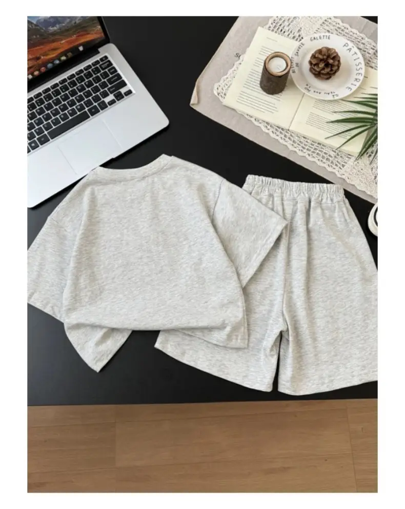 Boys Cotton Shorts Grey 2025 Summer — feature 14