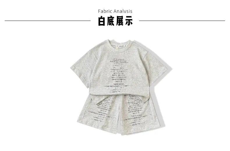 Boys Cotton Shorts Grey 2025 Summer — feature 19