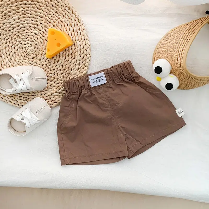 Boys Vest Sleeveless T-Shirt Brown All-match Top