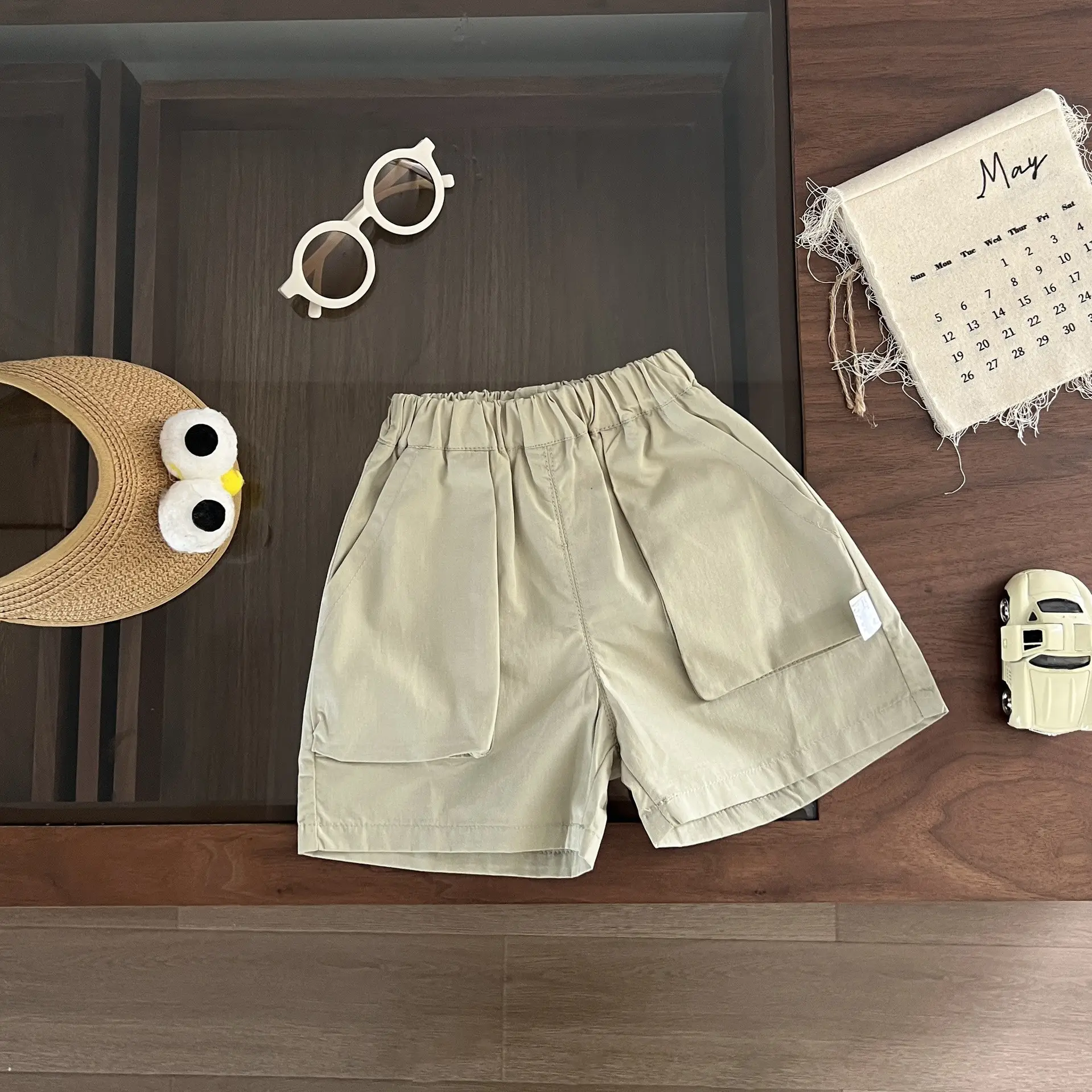 Boys Vest Sleeveless T-Shirt Brown All-match Top