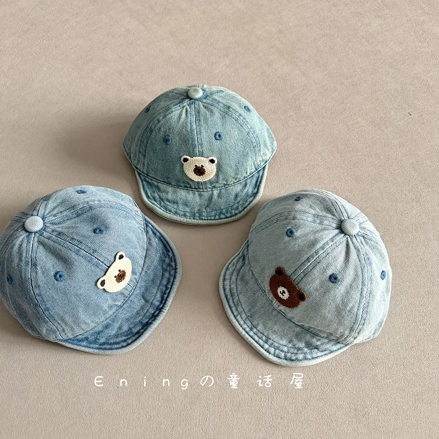 Baby Denim Sun Hat Blue Spring Autumn - Image 6