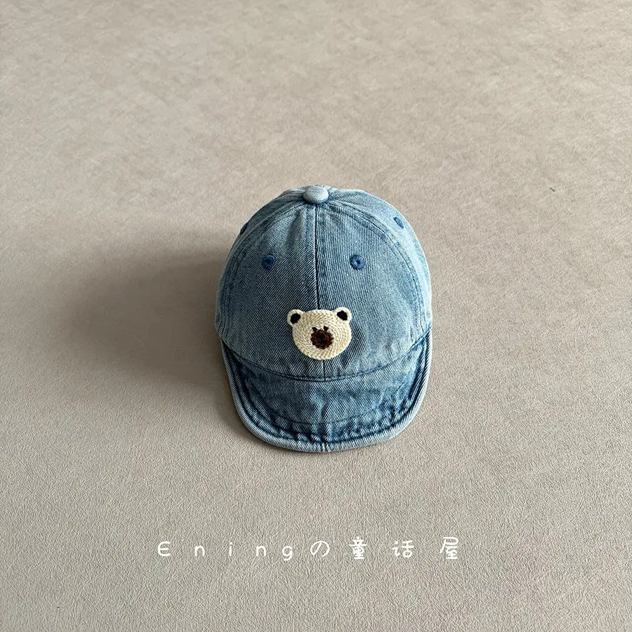 Baby Denim Sun Hat Blue Spring Autumn - Image 2