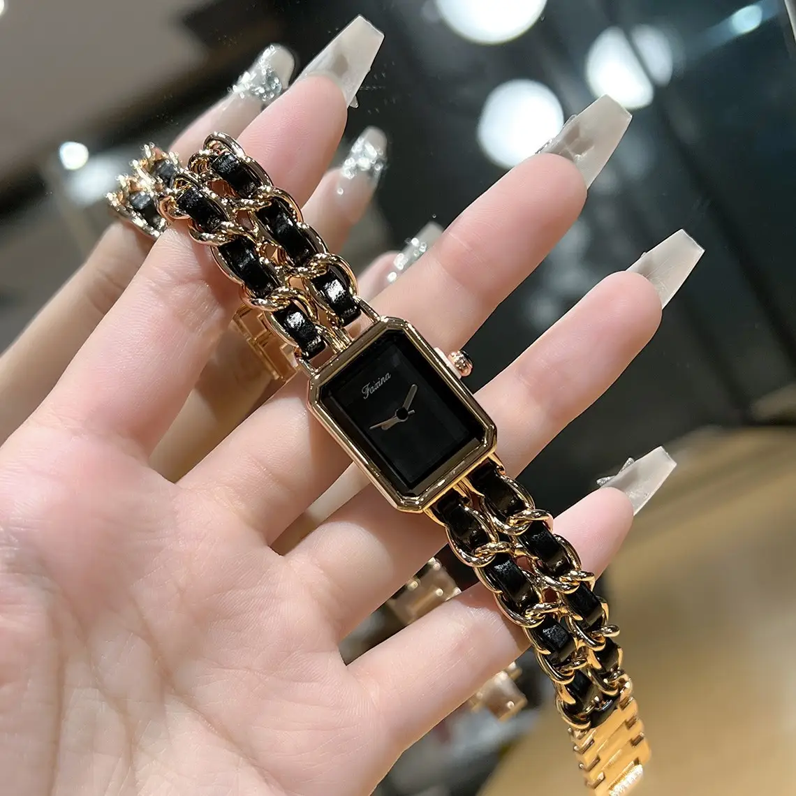 Gold Square Watch for Women Waterproof Cross-border - Image 3