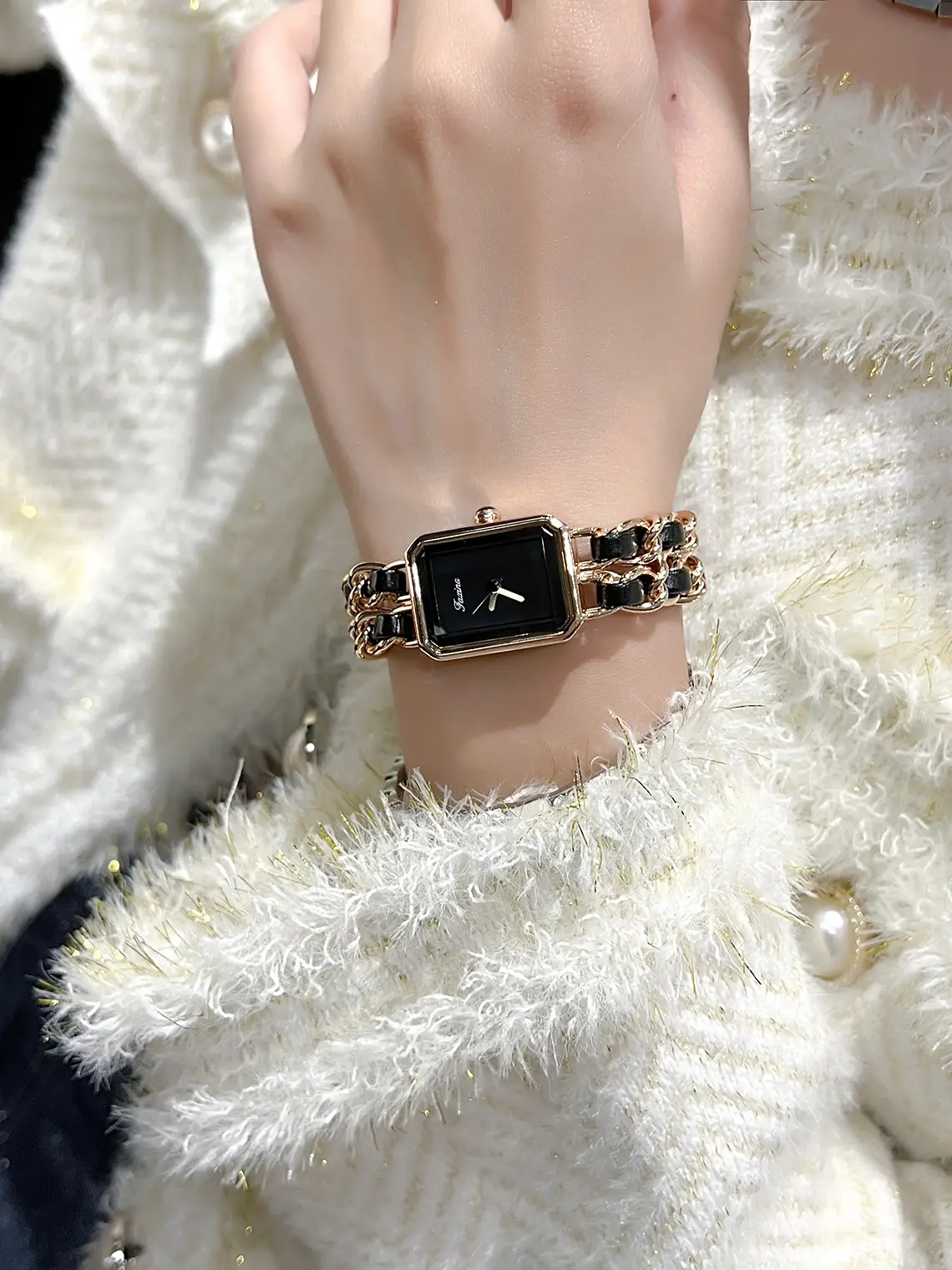 Gold Square Watch for Women Waterproof Cross-border — feature 4