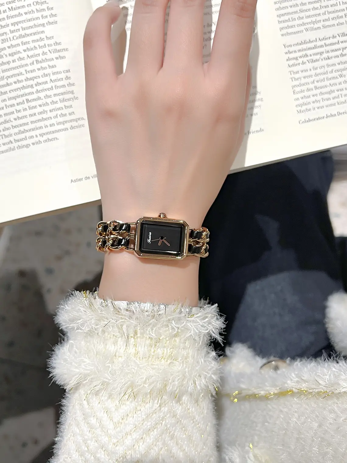 Gold Square Watch for Women Waterproof Cross-border — feature 5