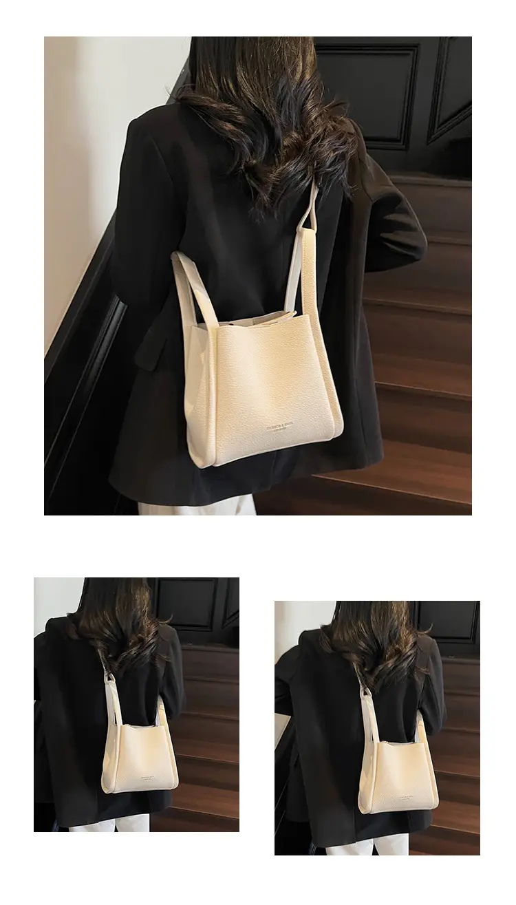 Pink Litchi Pattern Shoulder Crossbody Bag for Women — feature 12