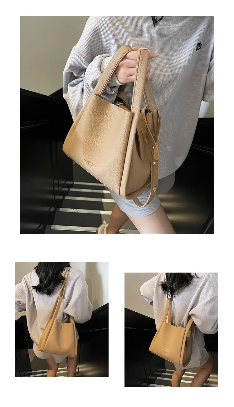 Pink Litchi Pattern Shoulder Crossbody Bag for Women — feature 16