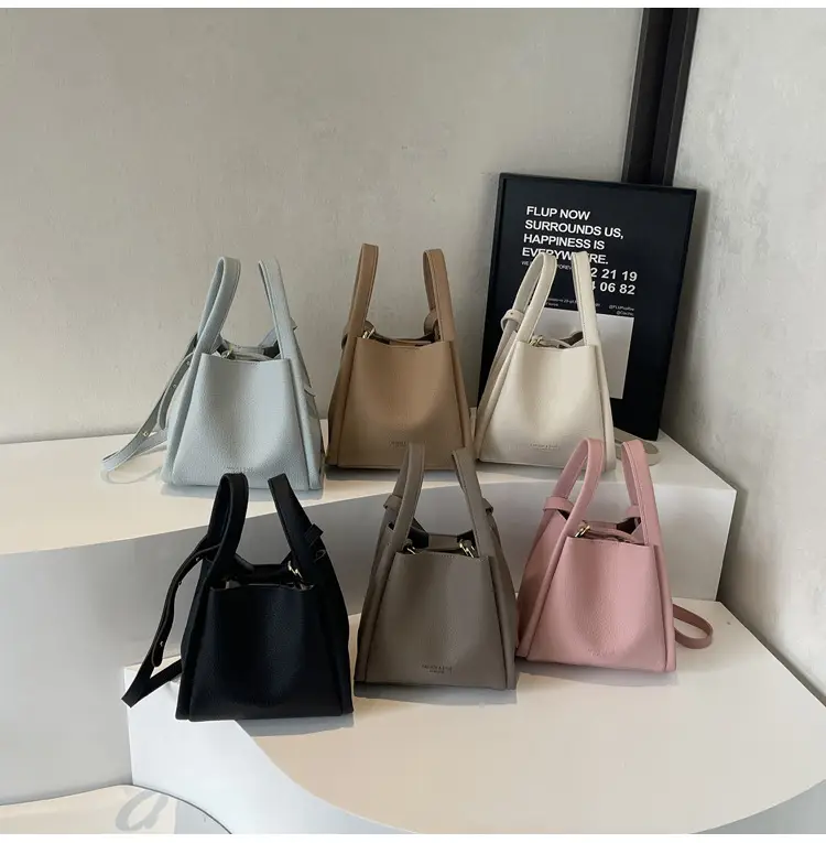 Pink Litchi Pattern Shoulder Crossbody Bag for Women — feature 17