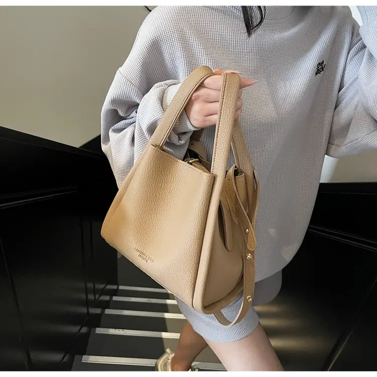 Pink Litchi Pattern Shoulder Crossbody Bag for Women — feature 22