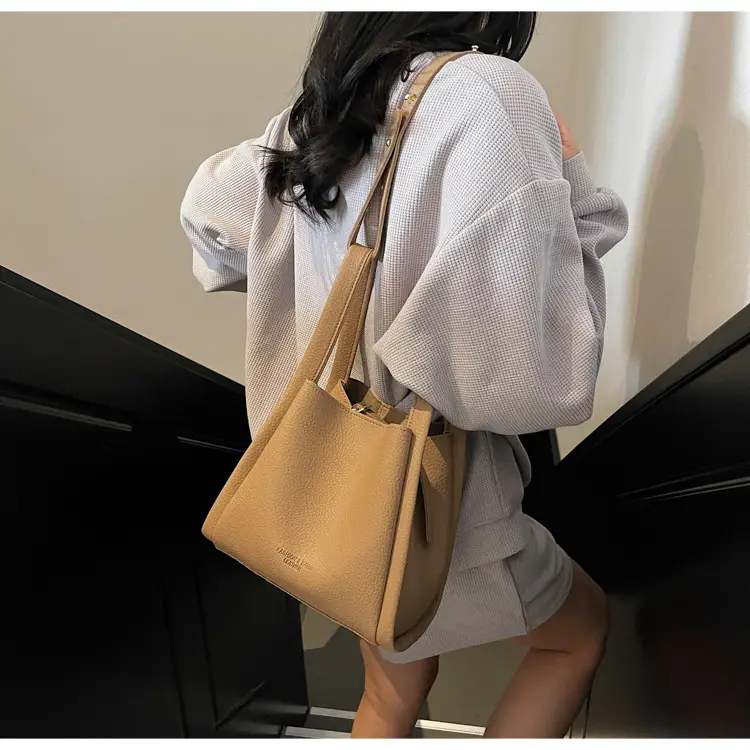Pink Litchi Pattern Shoulder Crossbody Bag for Women — feature 23