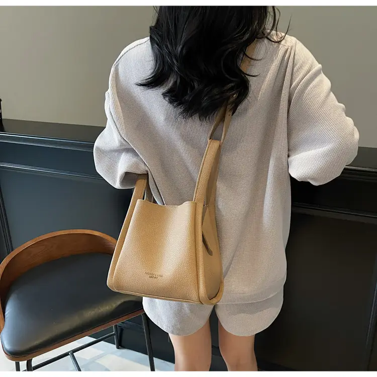 Pink Litchi Pattern Shoulder Crossbody Bag for Women — feature 24