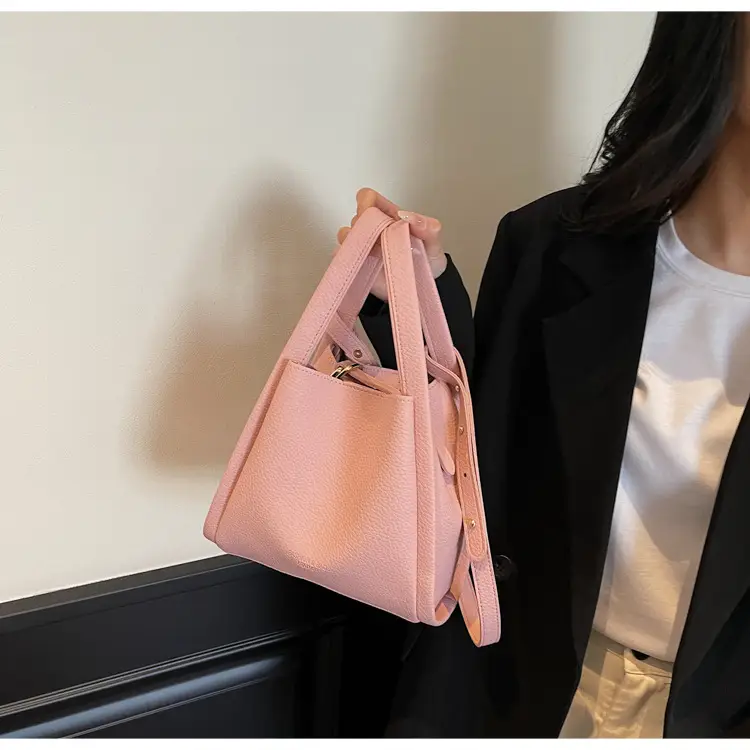 Pink Litchi Pattern Shoulder Crossbody Bag for Women — feature 31