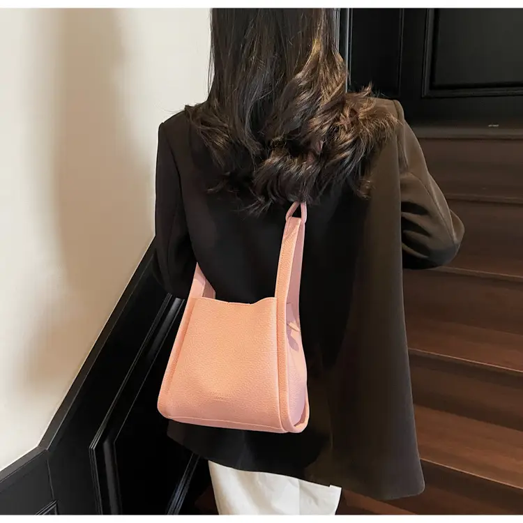 Pink Litchi Pattern Shoulder Crossbody Bag for Women — feature 33