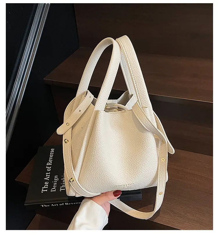 Pink Litchi Pattern Shoulder Crossbody Bag for Women — feature 4