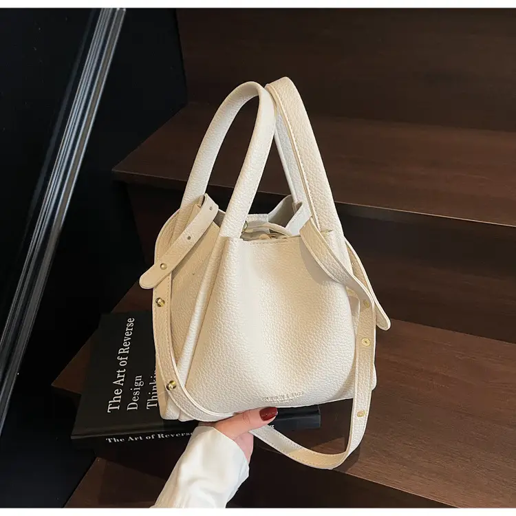 Pink Litchi Pattern Shoulder Crossbody Bag for Women — feature 40